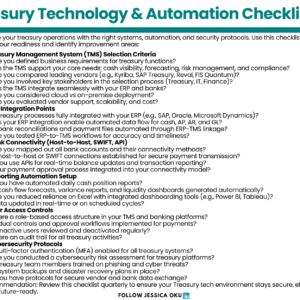 Treasury Technology & Automation Checklist