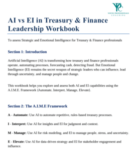 AI vs EI Workbook for Treasury and Finance Professionals