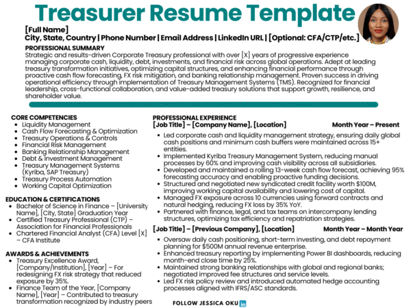 Treasury ATS Optimized Resume Template